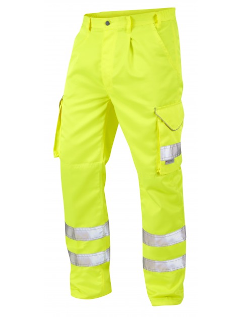 Leo Bideford Yellow Polycotton Cargo Trousers CT01-Y Clothing